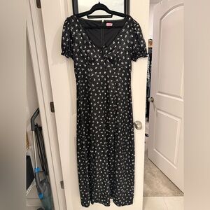 Miami Black and White Floral Maxi Dress